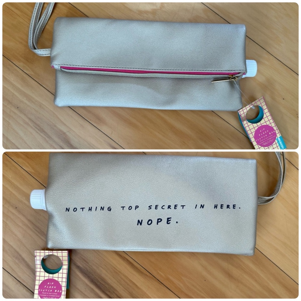 Hidden Flask Clutch Bag NWT